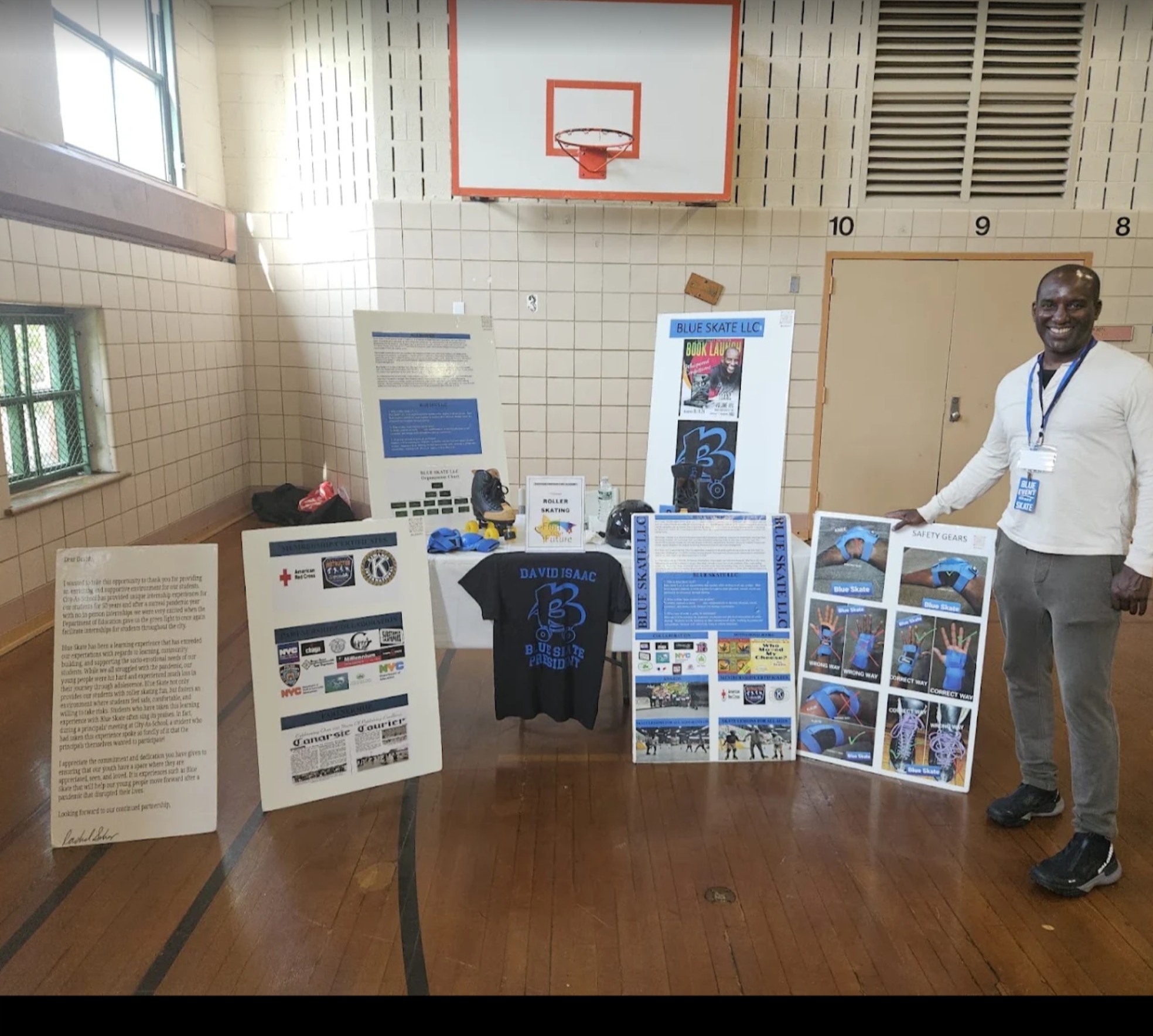 Blue Skate team and partners at a holiday community event